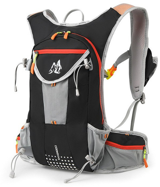 꽃소담 스포츠 아웃도어 경량 등산 가방 20L HZHF1477, 블랙