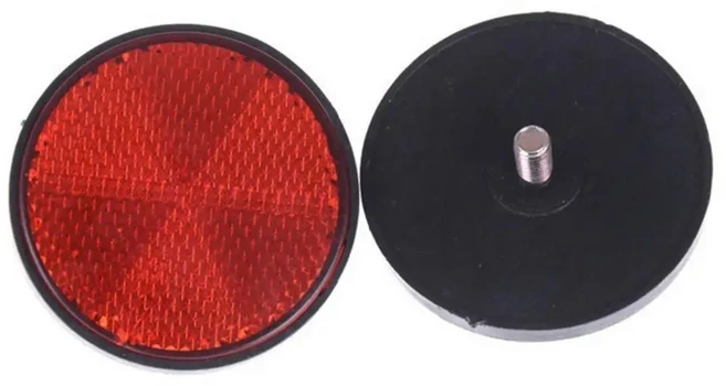 2pcs 원형 반사판 범용 자동차 트럭 오토바이 ATV 자전거 자전거 반사판 안전 반사판 오토바이 액세서리, 08 3