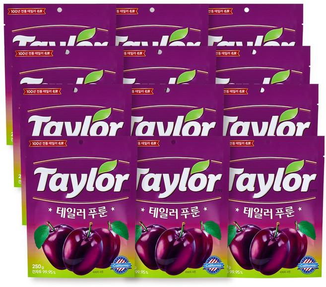 테일러 푸룬 건자두, 250g, 12개