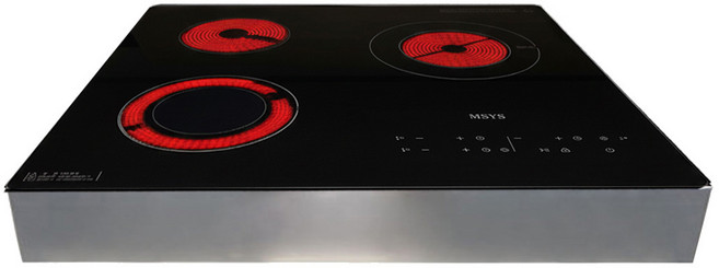 [리뷰 작성 시 고급 냄비 무료증정] 한샘MSYS 3구 하이라이트 CTB-MSC330E 엠시스 전기레인지 빌트인 가정용 이동형 프리스탠딩 자가설치 전국설치가능, CTB-MSC330E+8cm 실버케이스