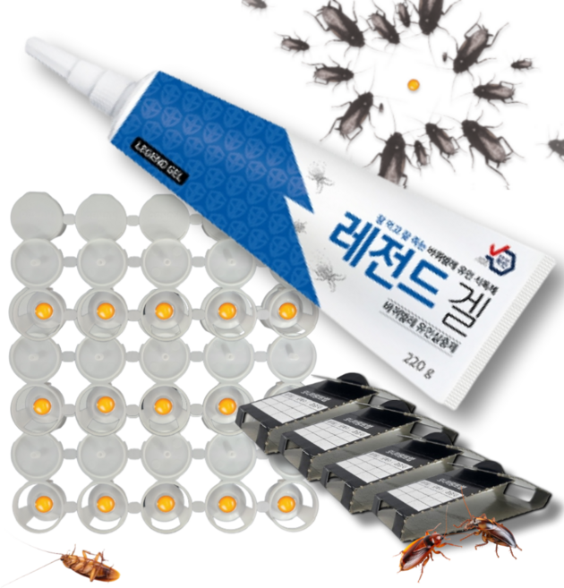레전드겔220 먹이통30개+바퀴벌레트랩4개 바퀴벌레약 바퀴없애는법 바퀴벌레 트랩 퇴치, 1개, 220g
