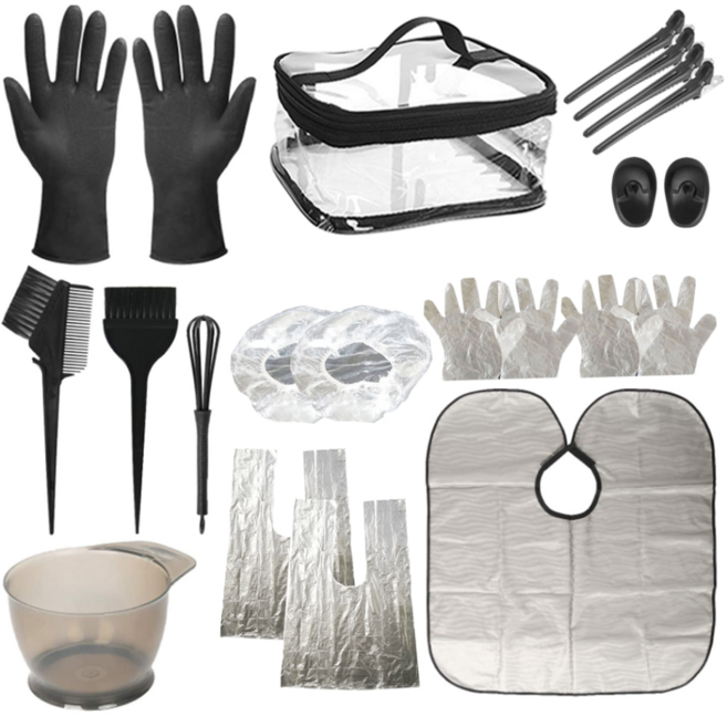 데일리프렌즈 가정용 프리미엄 염색도구 14종 세트, 1개, 블랙 세트