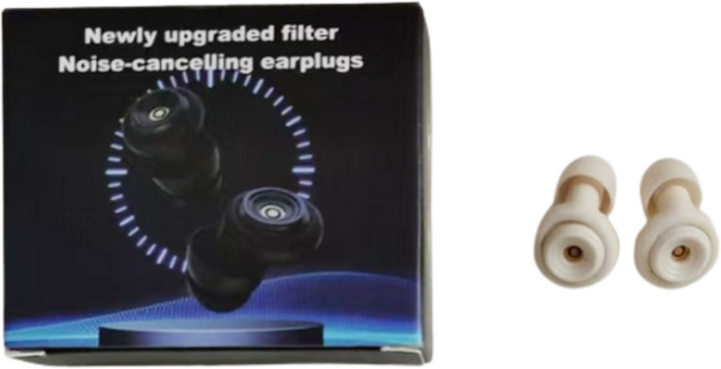 리시케어 수면용 소음 차단 실리콘 귀마개 이어플러그, 1세트, 아이보리