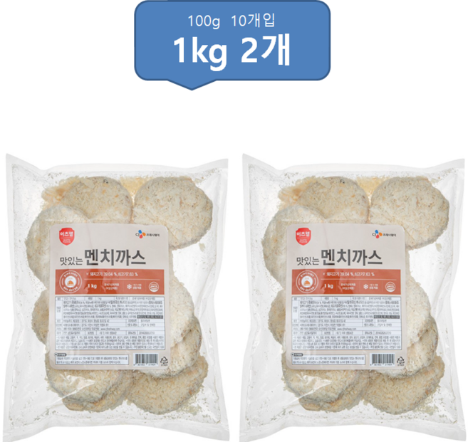 이츠웰 맛있는 멘치까스, 1kg, 2개