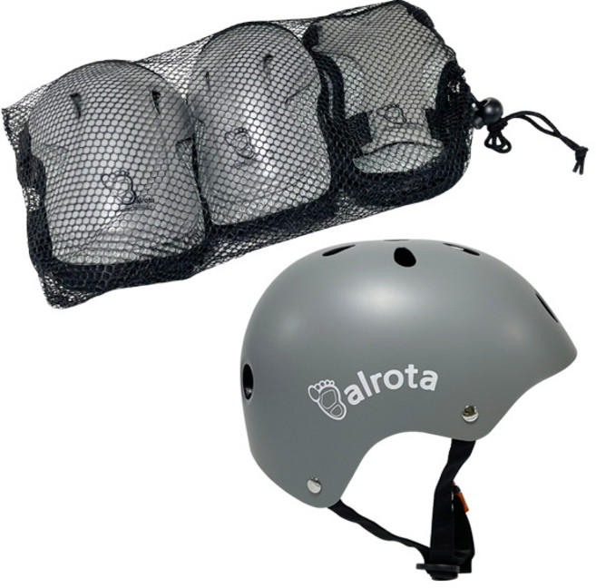 발로타 유아동 헬멧 보호대 세트, 그레이, 1개