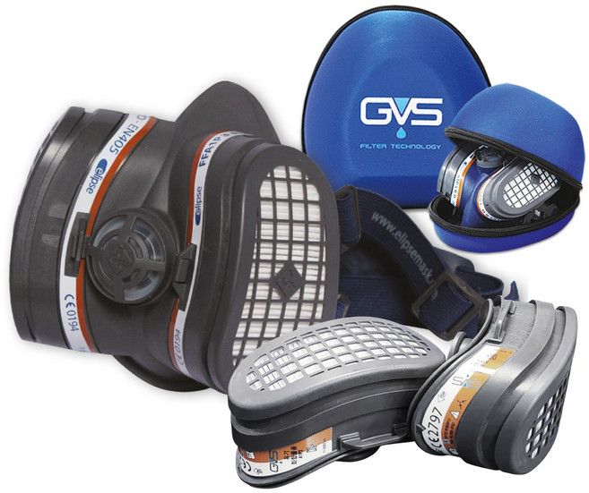 GVS 일립스 마스크 특급 방진 방독마스크 세트 (본품+교체정화통 1세트+전용케이스), 1개