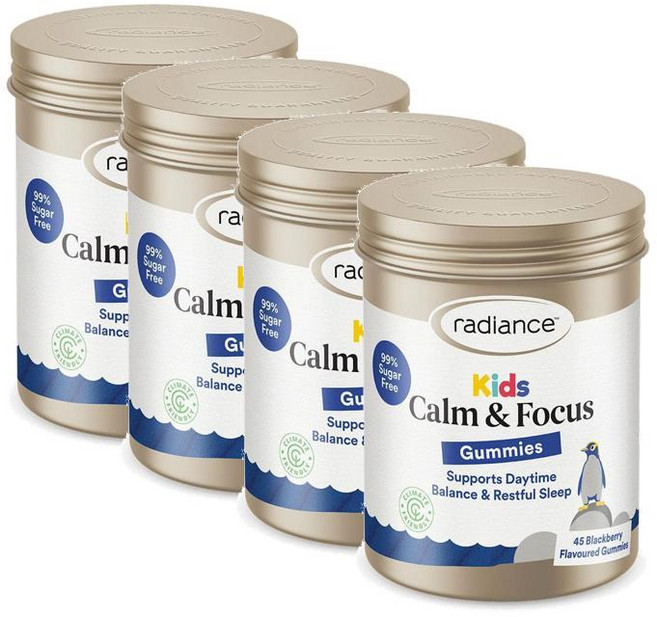 래디언스 키즈 캄 앤 포커스 젤리 구미 Radiance Kids Calm & Focus, 4개, 45정