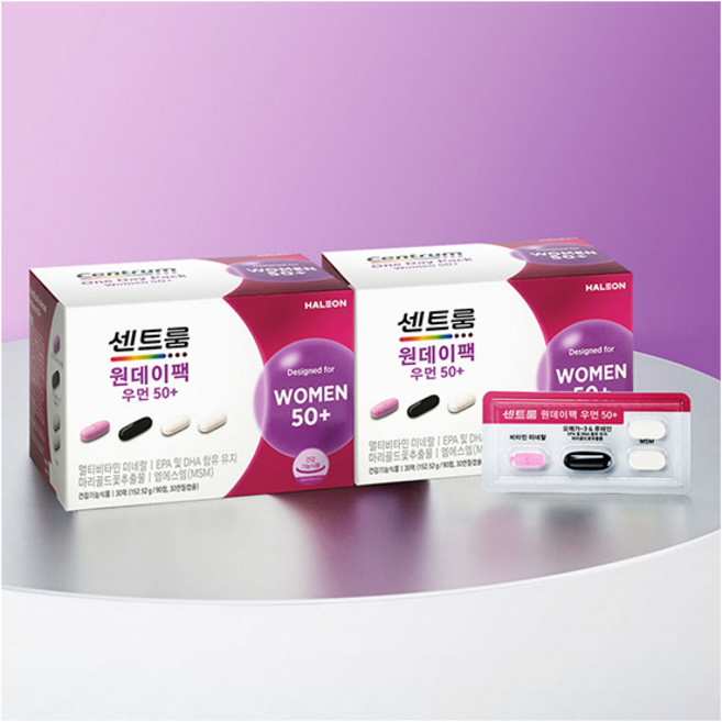 [센트룸] ●[2박스] 원데이팩 우먼50+ (30팩x2박스), 2개, 152.52g