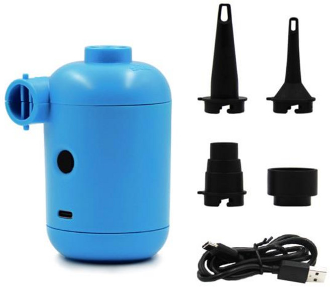 커넥터가 있는 USB 전기 공기 펌프 고무 보트 캠핑 팽창기용 에어 매트리스 소파 자동 팽창, CHINA, [02] Electric Air Pump B, 1개