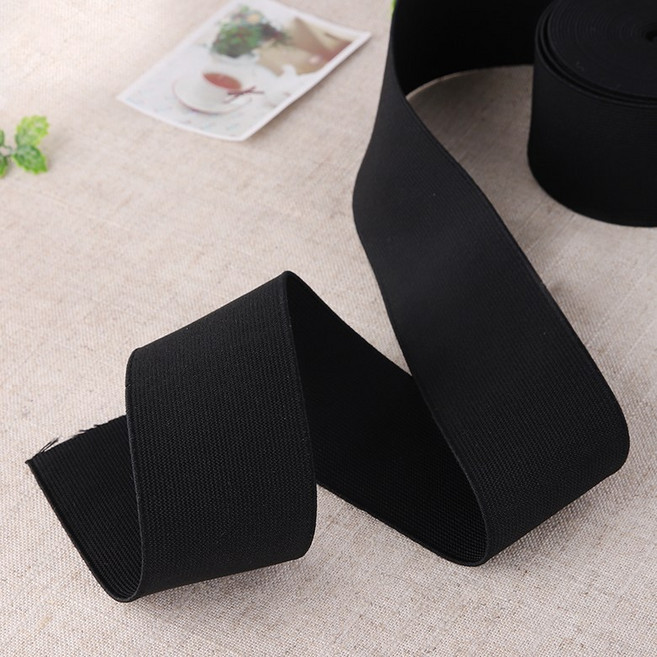 짱패브릭 (450cm)고탄력-이중직고무밴드-블랙, 50mm, 1개