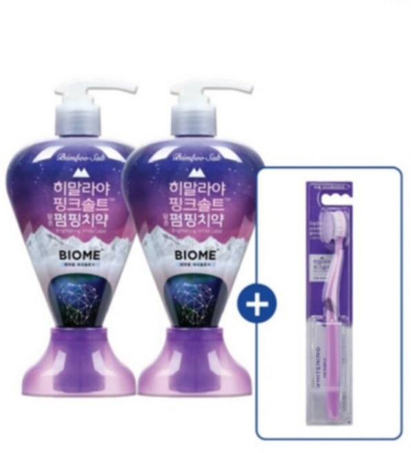페리오 히말라야 핑크솔트 바이옴 펌핑치약 285g 2개, 1개, 1L