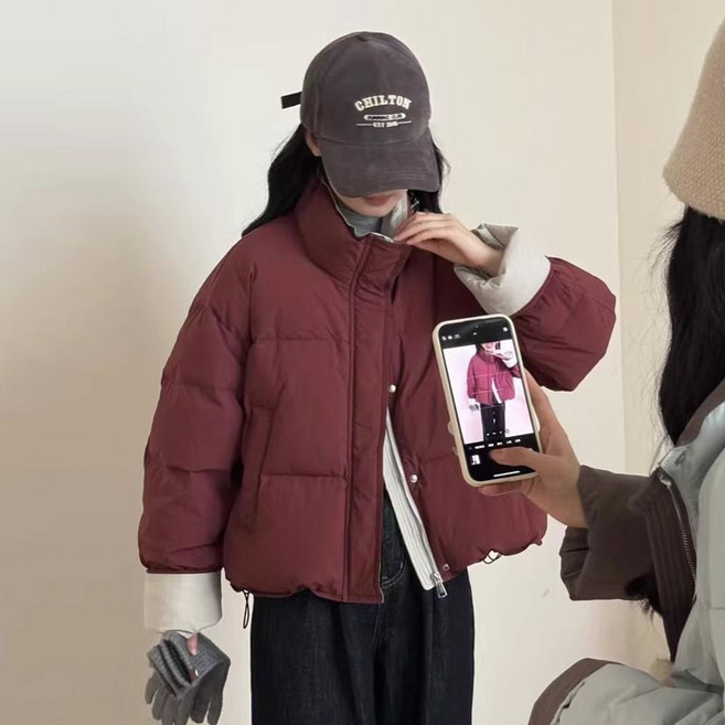 羽絨棉服 麵包外套女 冬季厚外套 棉襖棉外套 大衣 小香風小個子短版外套慵懶風麵包服日系森林系學生加厚保暖棉