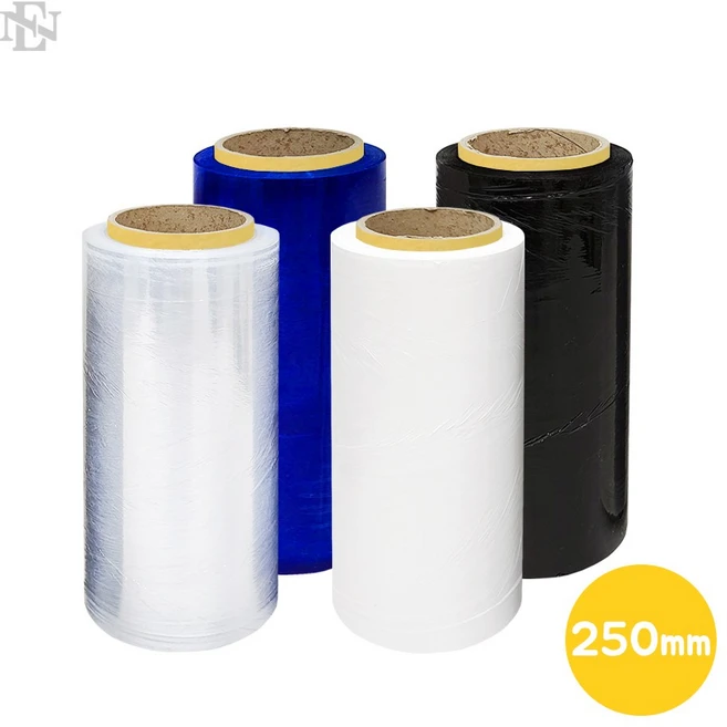 (미니랩 낱개 250mm) 잘풀리는 공업용랩 스트레치필름 낱개 핸드랩 전선랩, 250mm - 1개, 슬리터 흑색 25T-200M, 1개 - 쿠팡