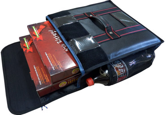 대성 피자배달가방 2판용 국산 고급원단 검정 배달통, 2판검정