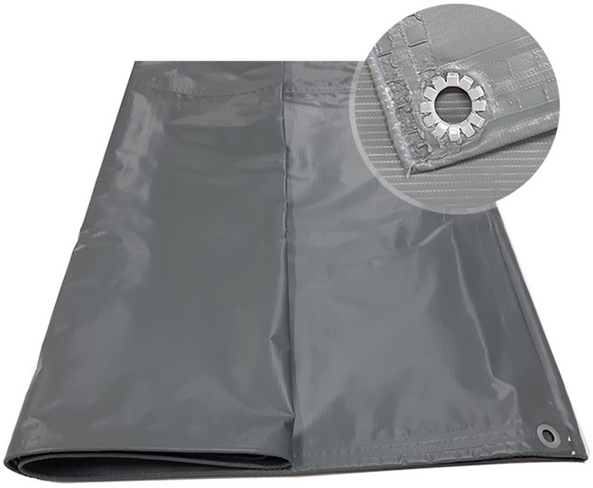 PVC 타포린 방수천막 캠핑 그라운드시트 방수포, 회색