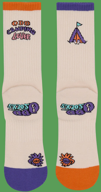 오드삭스 면스포츠양말 캠핑 아웃도어 양말 캠핑러버 오트밀, L(255mm-275mm), 1개