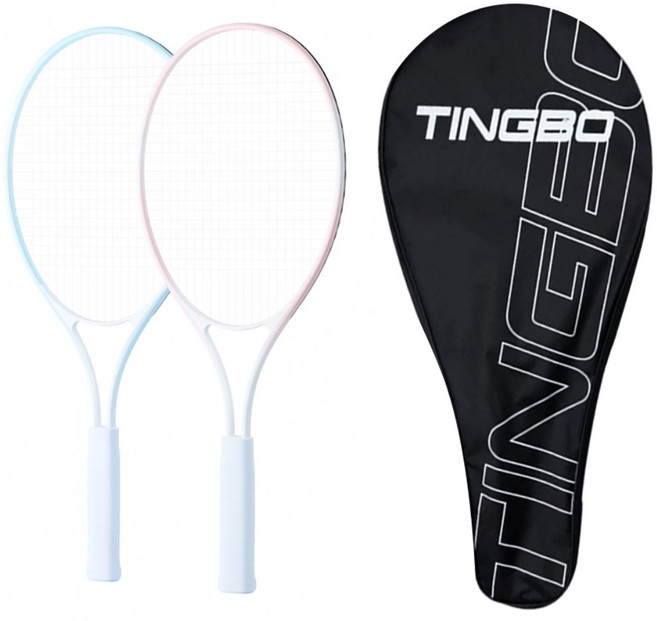 이칠가게 테니스라켓 성인용 초보 연습 트레이닝 세트 혼합색상 남자 여자 성인 입문자용, 1개, 크리스탈블루, 기본 모델