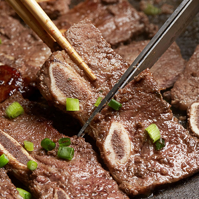 바베큐아저씨 프리미엄 양념 소 LA갈비 1kg, 1개