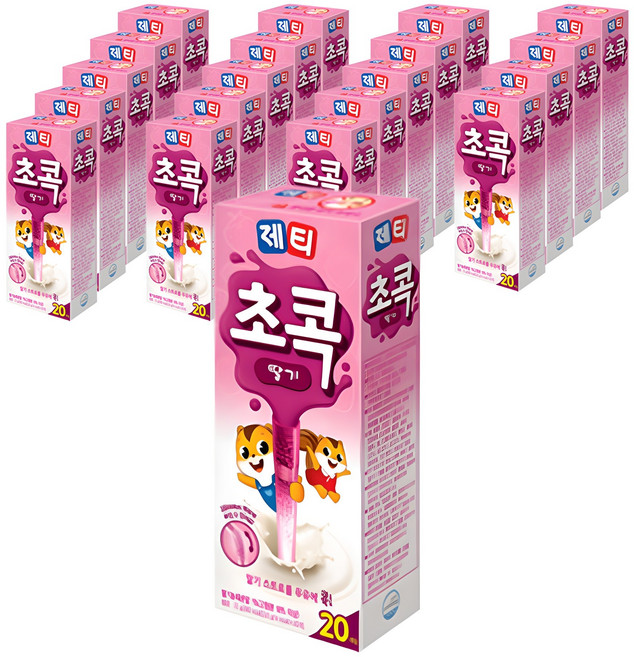 제티 초콕 딸기맛 스트로우, 3.6g, 20개입, 1개