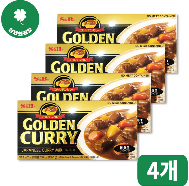 에스앤비 골든카레 매운맛, 220g, 4개