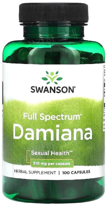 스완슨 다미아나 다미아나잎 510mg 100캡슐 Damiana, 1개, 100정 - 쿠팡