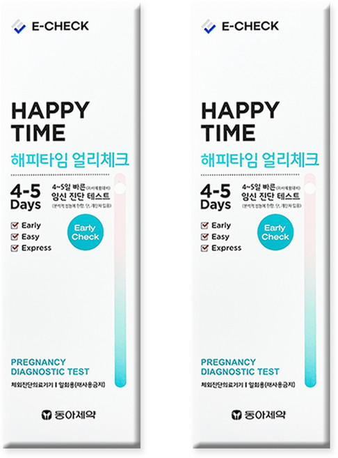 동아제약 더 빠르고 정확한 해피타임 얼리체크 임신테스트기, 1개입, 2개