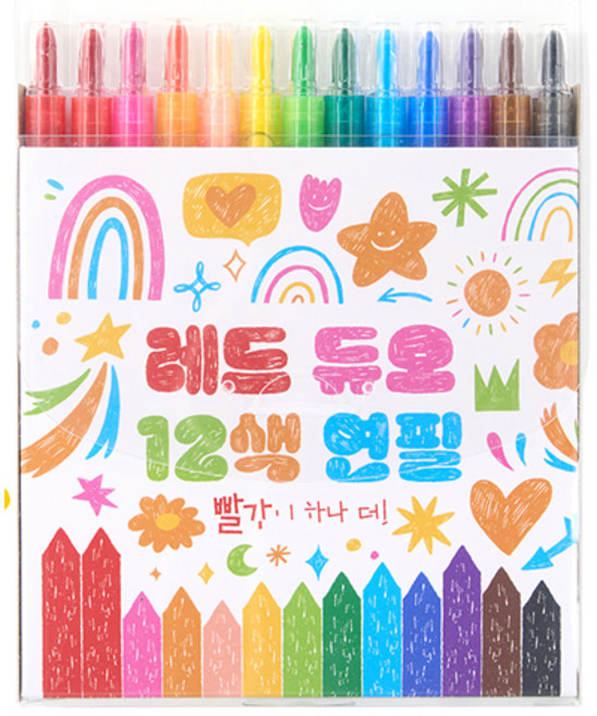 민화샵 레드듀오 12색 연필, 1개, 레드 듀오 12색 연필 11027259