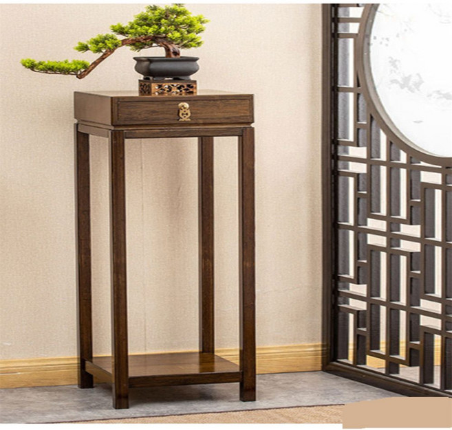 헬띵즈 대나무 서랍 화분선반 높이101CM 거실화분진열대