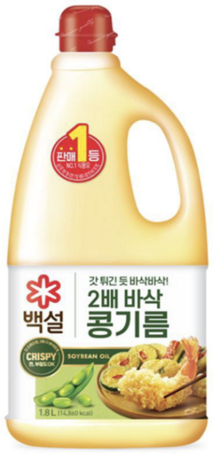 백설 2배 바삭 콩기름, 1.8L, 1개