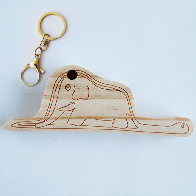 미가데코 원목 오너먼트 만들기 반제품 열쇠걸이 키링 공예 어린왕자, 1개, 고리포함 보아구렁이