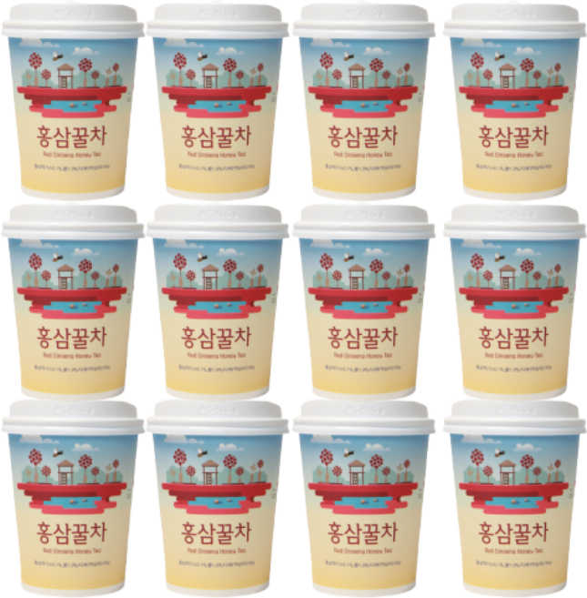 홍삼꿀차 국산 일회용 컵스틱 사무실 직장인 간편 액상차, 1세트, 12개입, 45g