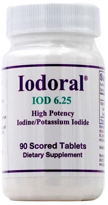옵티목스 아이오도랄 Iodoral IOD 6.25 요오드 포타슘 요오드화물 타블렛 90정, 120정, 1개