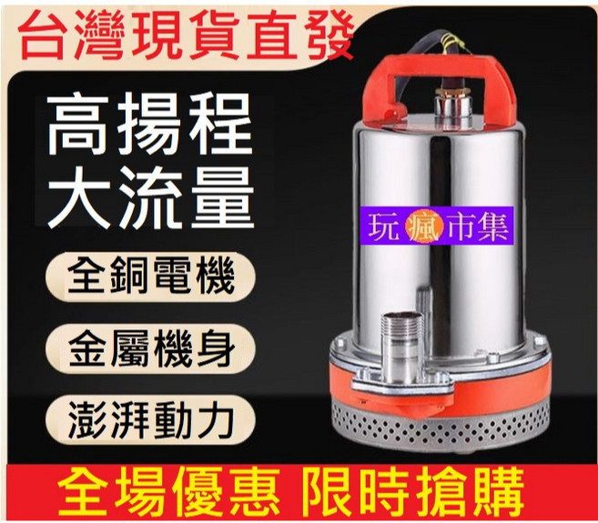 高揚程大流量抽水機 全銅電機 金屬機身, 1個, 電壓220V旗艦款-金屬外殼抽水馬達