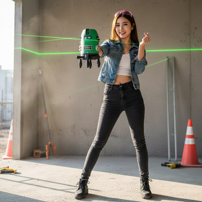 신콘 그린 레이저 레벨기 SG500S 전자식 자동 수평기 4V4H SG-500S, 1개