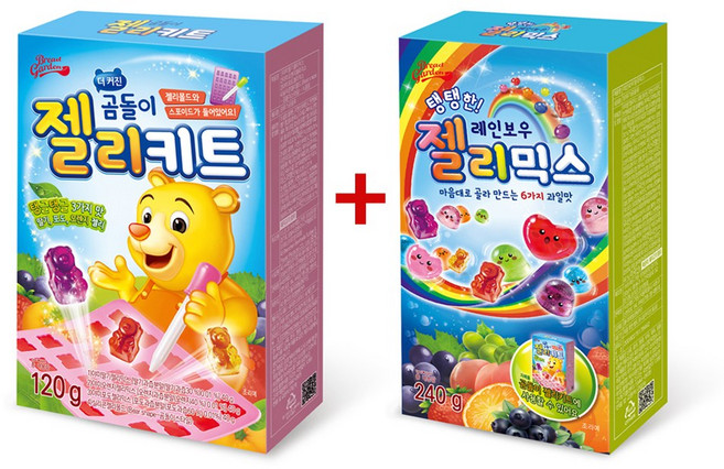 [브레드가든] 곰돌이 젤리믹스 레인보우젤리 리필세트, 1개, 360g