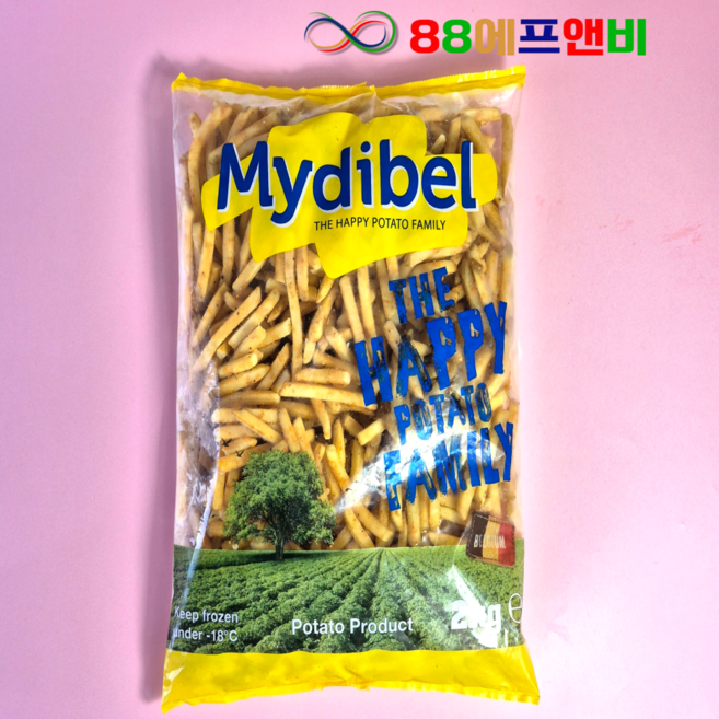 [마이디벨] 벨지안 케이준 프라이 감자튀김 2KG(아이스박스 무료) 맘스터치 감자튀김 케이준감자 양념감자 후렌치후라이, 1개, 2kg