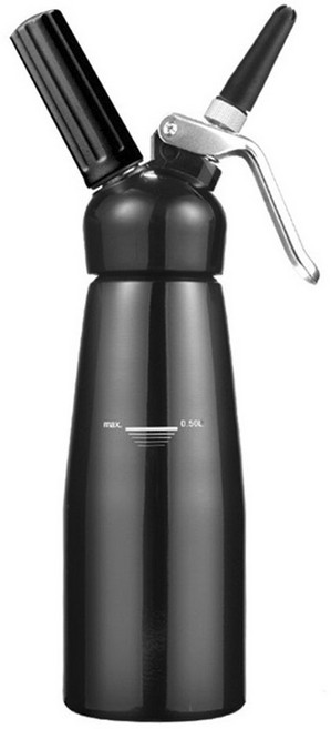 Sifei 커피 장식 크림 휘핑기, 1개, 블랙