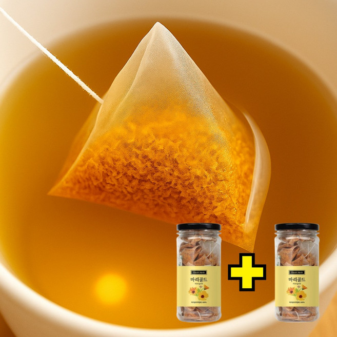 마리골드 차 티백형 메리골드 금잔화꽃 카페인없는 차, 2개, 20개입, 1g