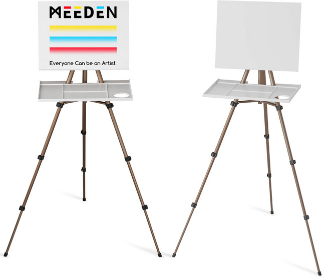 MEEDEN Plein Air Easel for Painti MEEDEN Plein Air Easel for Painting: Adjustable Travel Watercolor, 1개, Color Mixing
