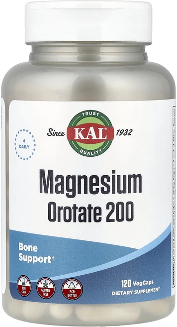 KAL 마그네슘 오로테이트 200 200mg 베지 캡슐 120정(캡슐 1정당 50mg), KAL마그네슘오로테이트200200mg베지캡슐120정캡슐, 1개, 120정 - 쿠팡