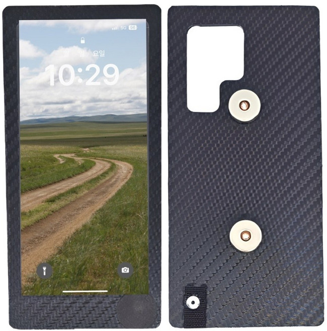 프로라이더스 스피드샵 배달대행 휴대폰 자석충전거치대 찍판 딱판 1구 만능방수케이스, 색상블랙 C타입 젠더, 1개