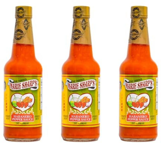 마리 샤프스 파이어리 핫 하바네로 페퍼 소스 295.7ml Marie Sharp’s Fiery Hot Habanero Pepper Sauce 10 oz – Extra Hot B, 1개