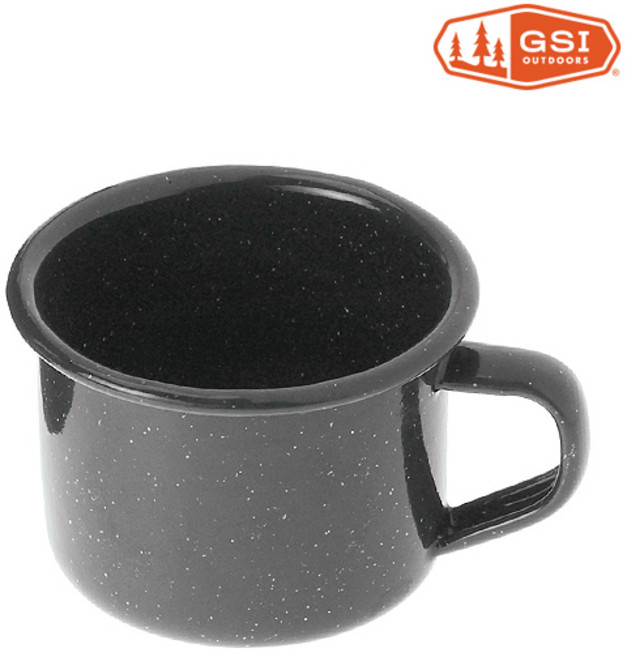 GSI 범랑 컵 118ml 블랙 머그컵 캠핑용 컵, 단품, 1개