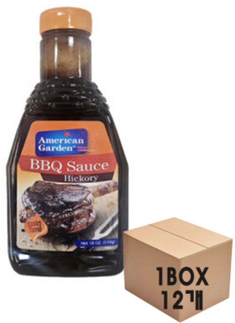 히코리 아메리칸 가든 바비큐소스 510g 바베큐 비비큐, 12개