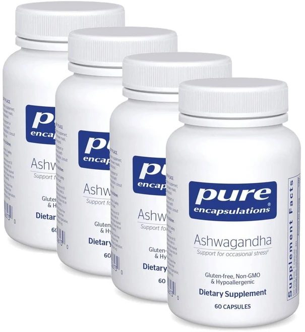퓨어인캡슐레이션 아슈와간다 500mg 캡슐 Pure Encapsulations Ashwagandha, 4개, 60정 - 쿠팡