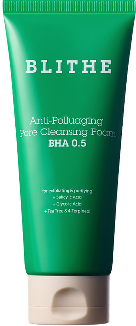 바하 여드름기능성 트러블 진정 클렌징폼 150ml 순삭폼 Blithe BHA 클렌저 1개