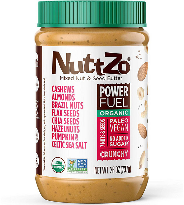 미국 코스트코 Nuttzo 너트조 유기농 파워풀 혼합 견과 씨앗 크런치 넛 버터 737g 비건 팔레오 / NuttZo Power Fuel Nut Butter Organic, 1개
