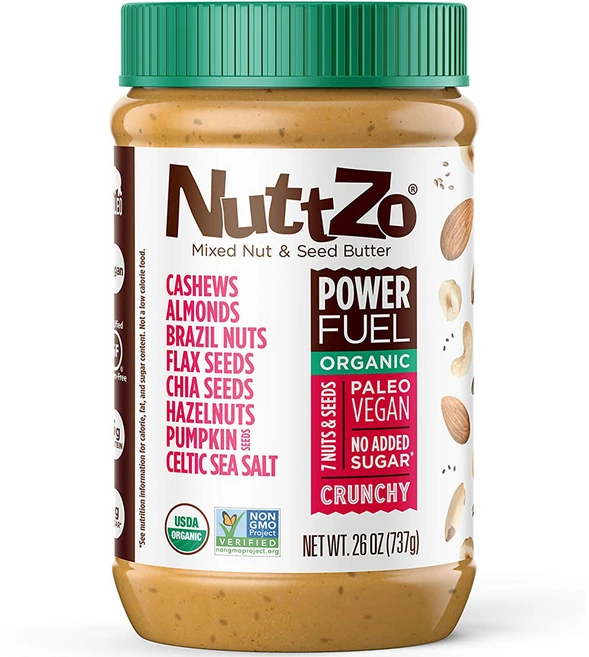 미국 코스트코 Nuttzo 너트조 유기농 파워풀 혼합 견과 씨앗 크런치 넛 버터 737g 비건 팔레오 / NuttZo Power Fuel Nut Butter Organic, 1개 - 쿠팡