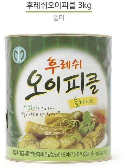 일미 후레쉬 슬라이스 오이피클, 6개, 3kg