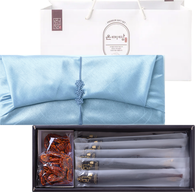 [자일리톨 함유] 온미당 도라지정과 (블루 보자기포장 쇼핑백 무료증정), 330g, 1개